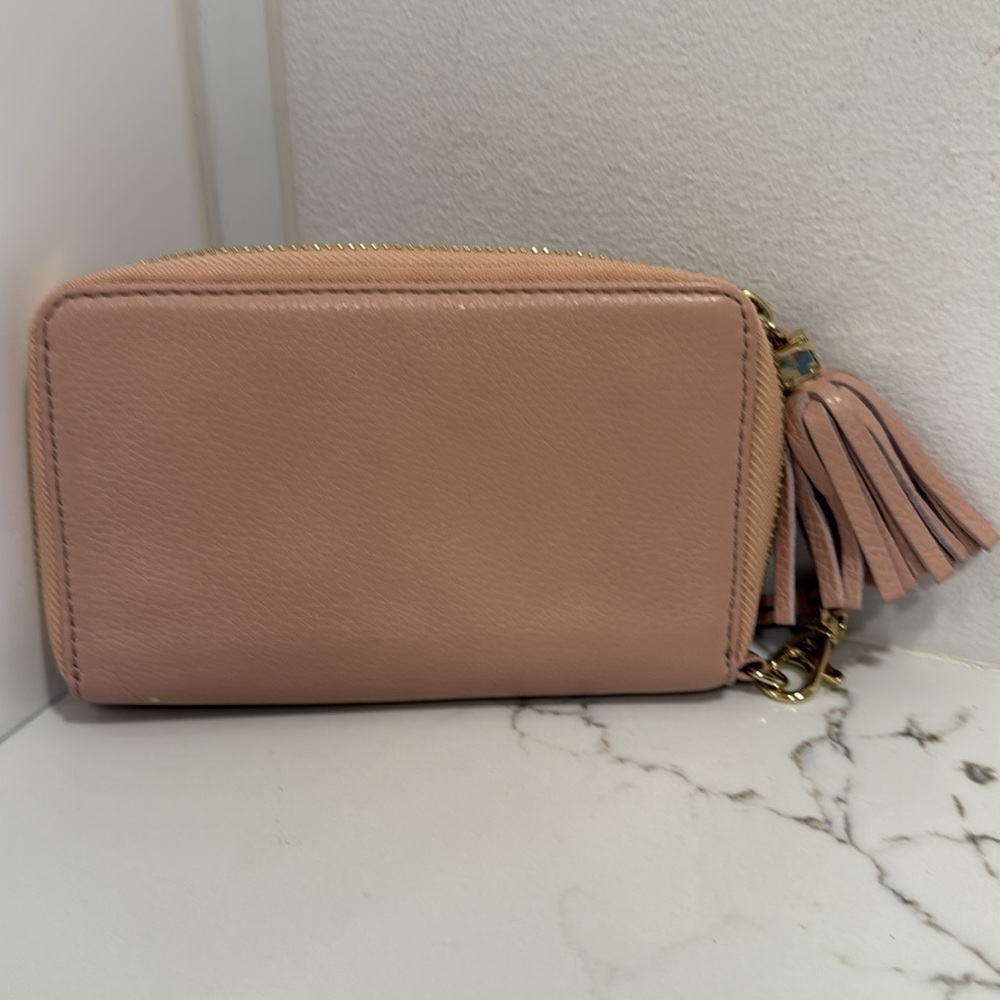 Tory Burch Pink Clutch with Tassel and Wrist Strap - Picture 2 of 6